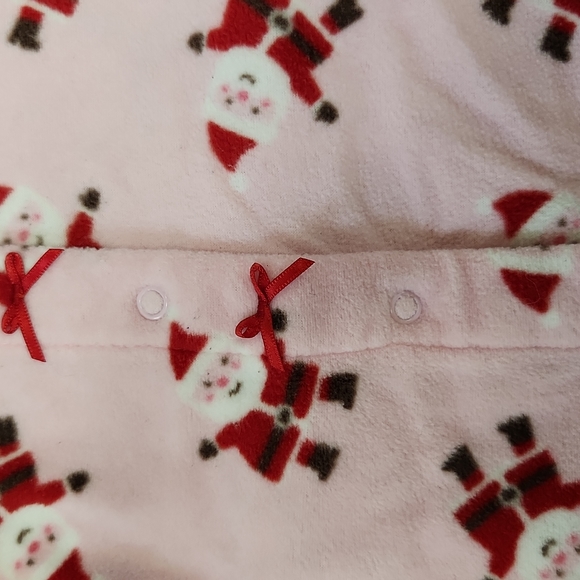 Carter's Baby Girl First Christmas PJs Size 3 Months Fleece Santa Ruffle - Picture 5 of 12